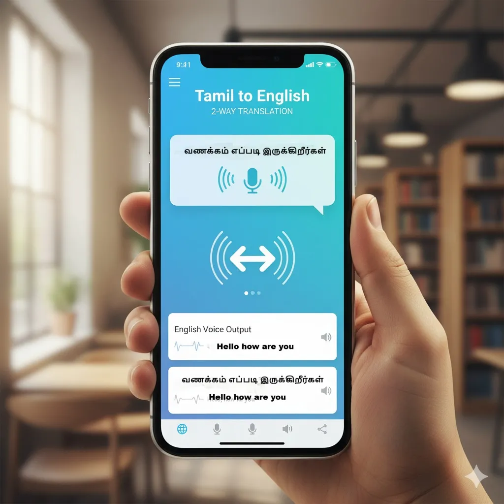 TAMIL ENGLISH 2 WAY VOICE TRANSLATION APP-OFFLINE icon
