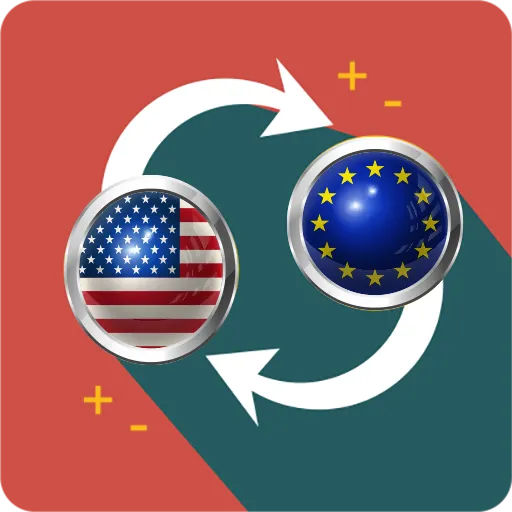 US dollar to European euro icon