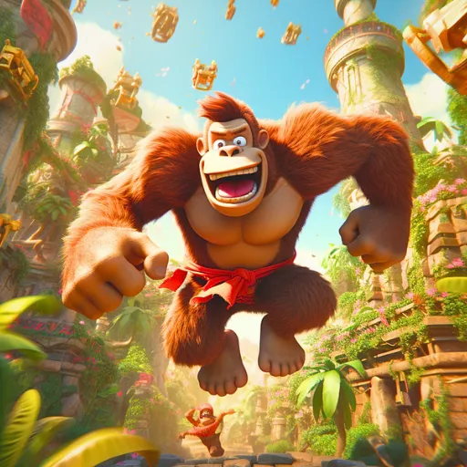 Gorilla jungle run kong banana icon