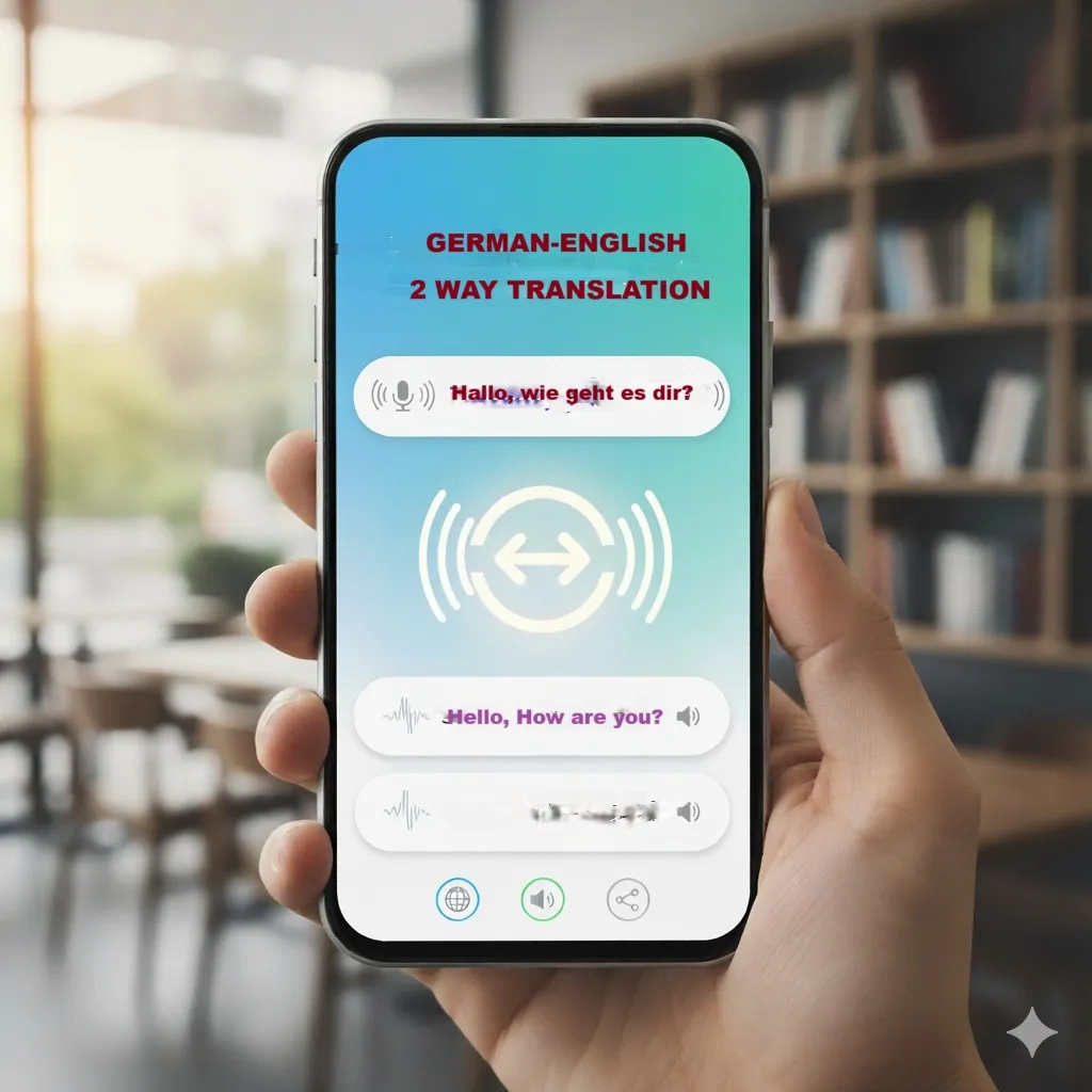 German English 2 Way Voice Translation offline App icon