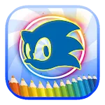 Blue Hedgehogs Coloring. icon