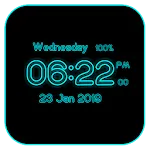 Neon Digital Clock Wallpaper icon
