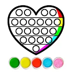 Glitter Pop It Coloring Game icon