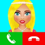 fake call princess game icon