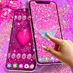 Pink glitter live wallpaper icon