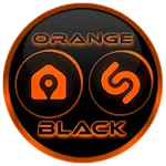 Flat Black and Orange IconPack icon