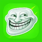 Troll Face Stickers - 3D icon