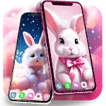 Cute bunny live wallpaper icon