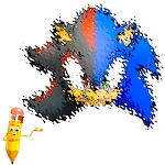 How to draw sonik characters icon