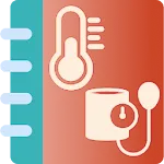 Temperature and pressure diary icon