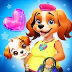 Newborn puppy babyshower icon