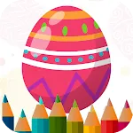 easter egg coloring book icon