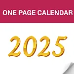 2025 One page calendar icon