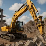 Excavator Construction Works icon