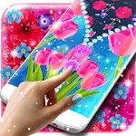 Flower lock screen zipper icon