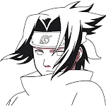 How to draw Sasuke Uchiha icon