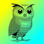 Halftone dot art icon