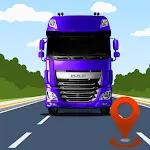 Truck GPS Route Navigation Map icon