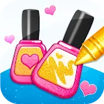 Glitter beauty coloring game icon