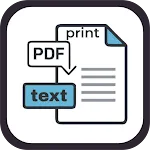Text to PDF and Print icon