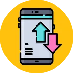Real-time network speed icon