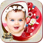 Name Photo On Birthday Cake icon
