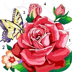 Silver Color: Color by number icon