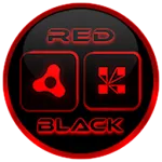 Flat Black and Red Icon Pack icon