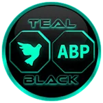 Flat Black and Teal Icon Pack icon