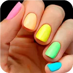 Nail art designs step by step icon