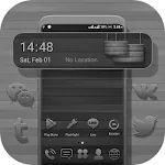 Wooden Graphite Launcher Theme icon