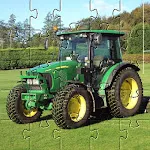 Jigsaw puzzles farming tractor icon