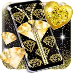 Gold diamond lock screen icon