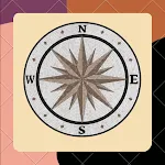 Compass and degrees icon