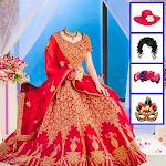 Bridal lehenga wedding dress icon