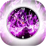Purple Flame Clock Wallpaper icon