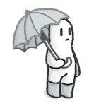 Rainy attic room icon