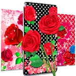 Pink red roses live wallpaper icon