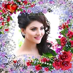 Lovely flower photo frame icon