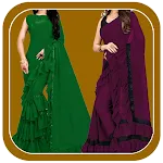 Women Fashion Ruffle Sarees icon