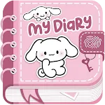 Diary with Fingerprint Lock icon