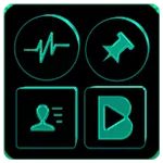 Black and Teal Icon Pack icon