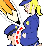 Draw Happy Police - Draw Games icon