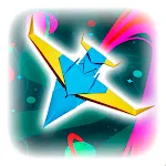 Origami flying paper planes icon