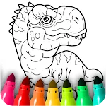 Dinosaur Coloring Book Glitter icon
