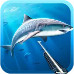 Hunter underwater spearfishing icon
