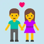 Love match. Compatibility test icon