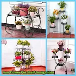 Iron Flower Pot Shelf Design icon