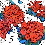 Painting by numbers and puzzle icon