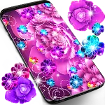 Glowing flowers live wallpaper icon